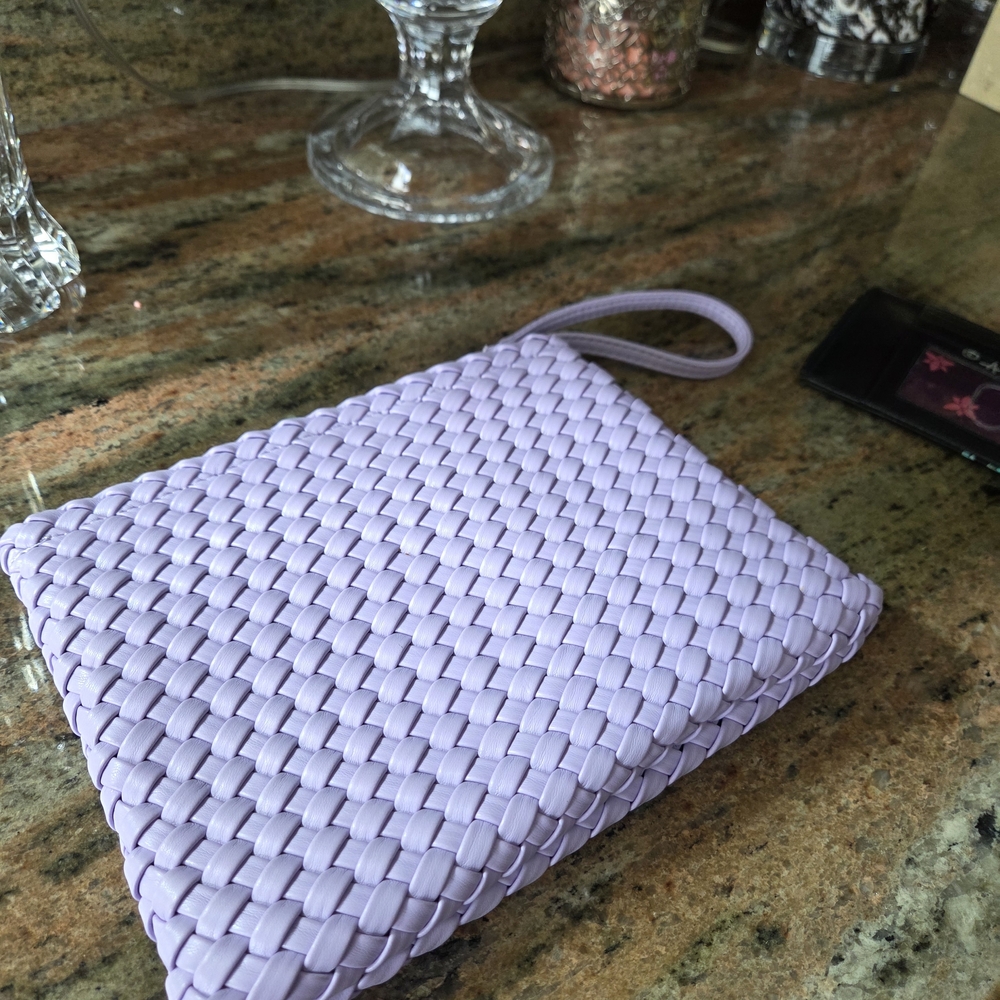 Rachel Zoe Lavender Woven Wristlet And Anuschka Wallet - Picture 8 of 11